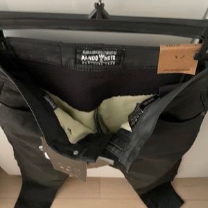 Pandomoto NWT moto waxed denim skinny jeans